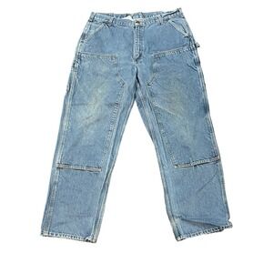 Carhartt Jeans Loose Original Fit Straight Denim Carpenter Pants B73 DST 40x34